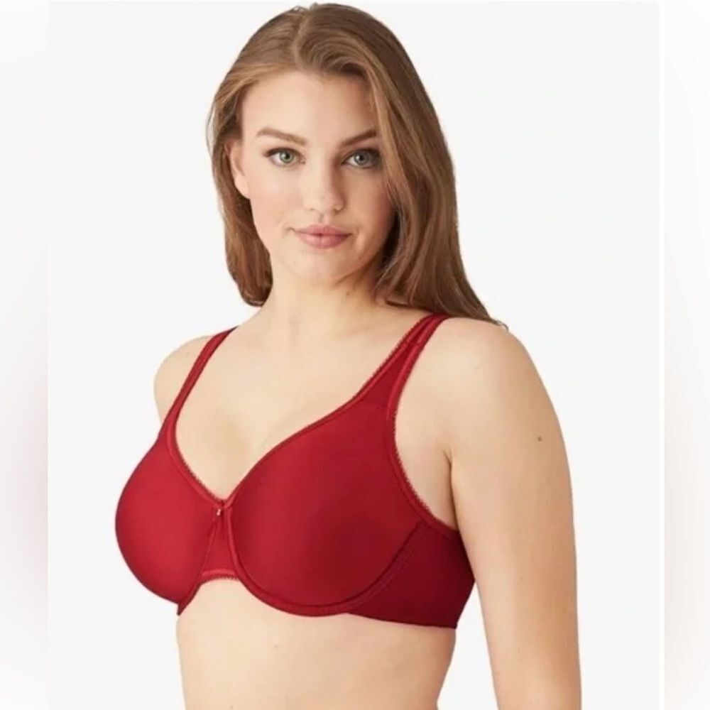 Wacoal Red Full-Coverage Bra with Underwire Support Sz 32G